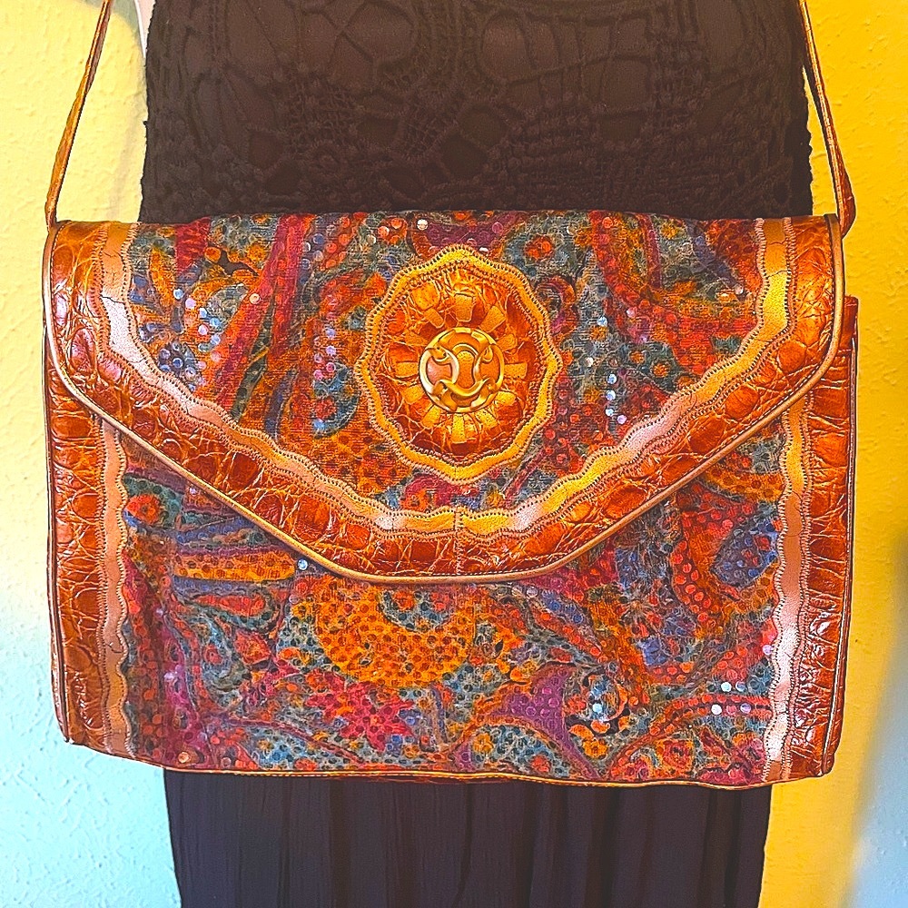 Sharif Lizard Bag Vintage 80’s USA - Picture 2 of 6